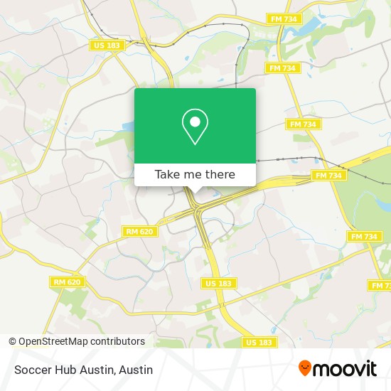 Mapa de Soccer Hub Austin