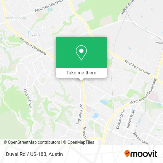Duval Rd / US-183 map