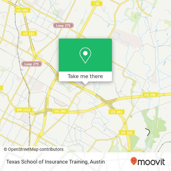 Mapa de Texas School of Insurance Training