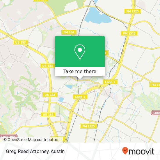 Mapa de Greg Reed Attorney