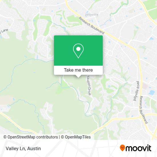 Valley Ln map
