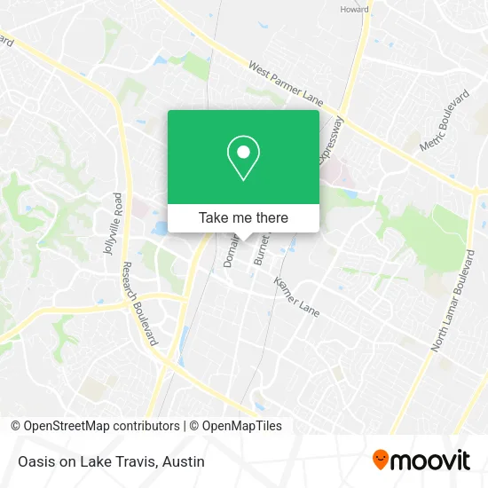 Mapa de Oasis on Lake Travis