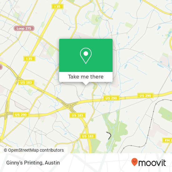 Ginny's Printing map