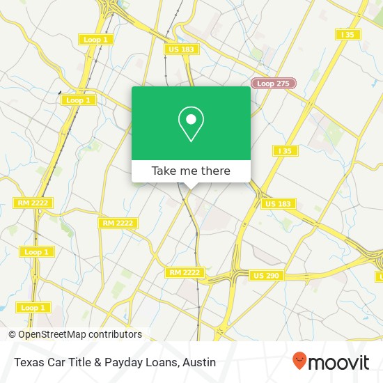 Mapa de Texas Car Title & Payday Loans