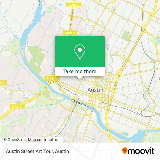 Austin Street Art Tour map