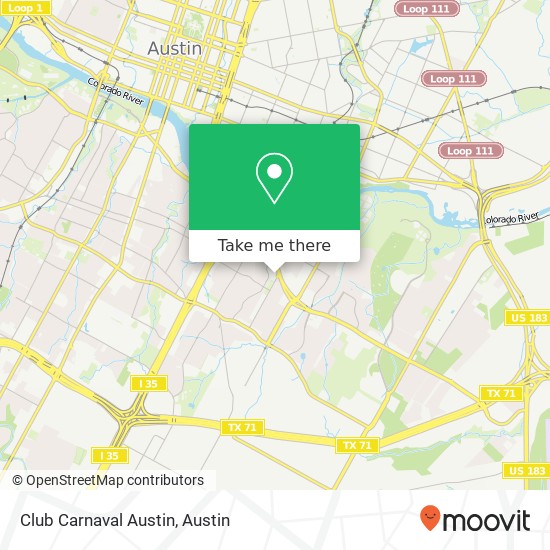 Mapa de Club Carnaval Austin