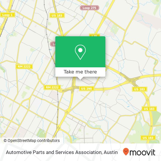 Automotive Parts and Services Association map