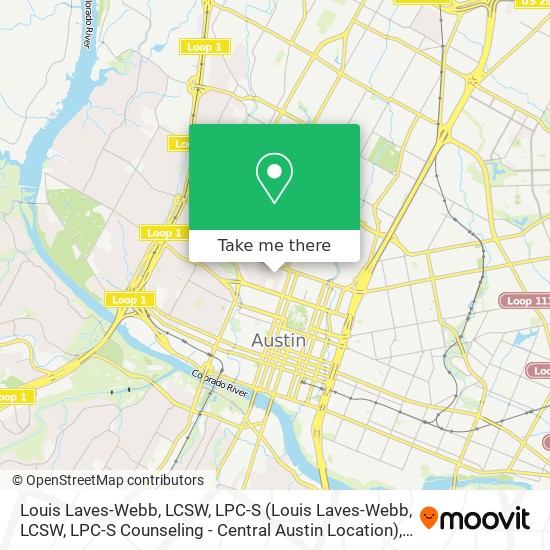 Mapa de Louis Laves-Webb, LCSW, LPC-S (Louis Laves-Webb, LCSW, LPC-S Counseling - Central Austin Location)