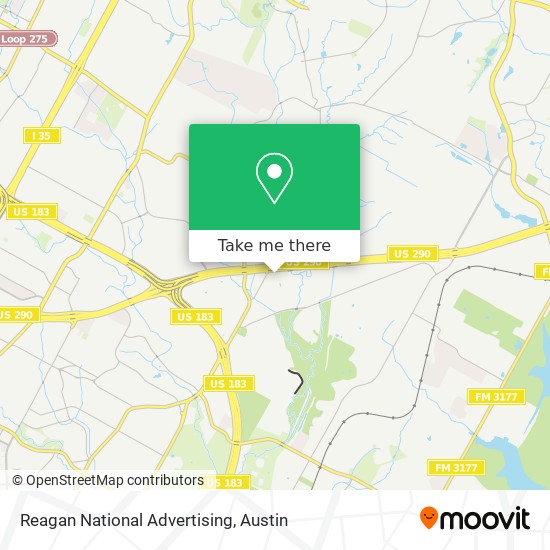 Mapa de Reagan National Advertising