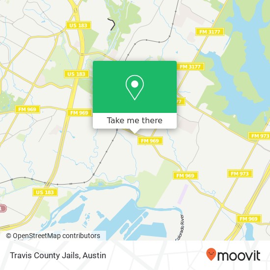 Mapa de Travis County Jails