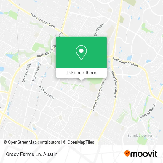 Gracy Farms Ln map