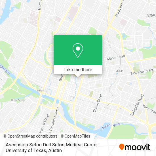 Ascension Seton Dell Seton Medical Center University of Texas map