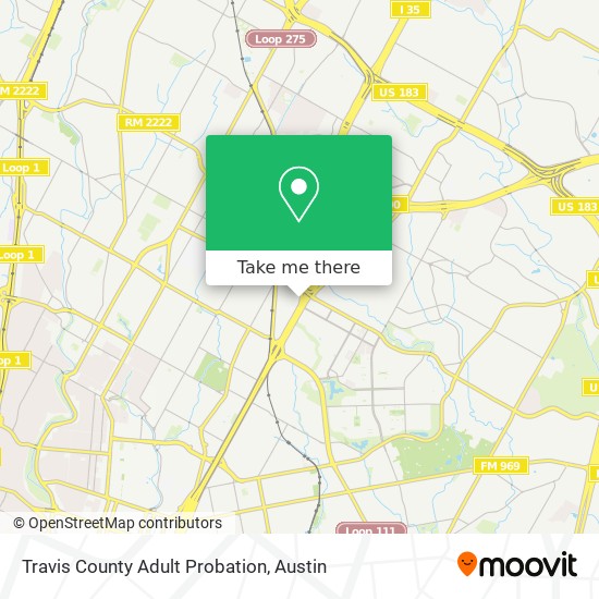 Travis County Adult Probation map