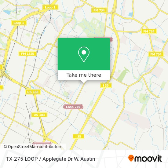 Mapa de TX-275-LOOP / Applegate Dr W