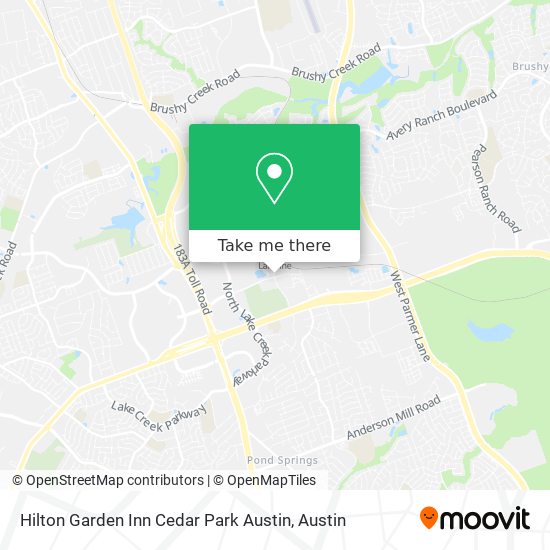 Hilton Garden Inn Cedar Park Austin map