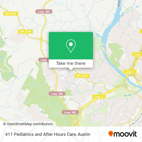 411 Pediatrics and After Hours Care map