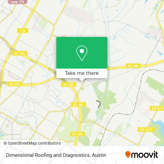 Mapa de Dimensional Roofing and Diagnostics