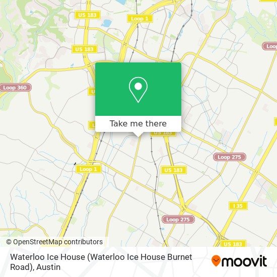 Waterloo Ice House (Waterloo Ice House Burnet Road) map