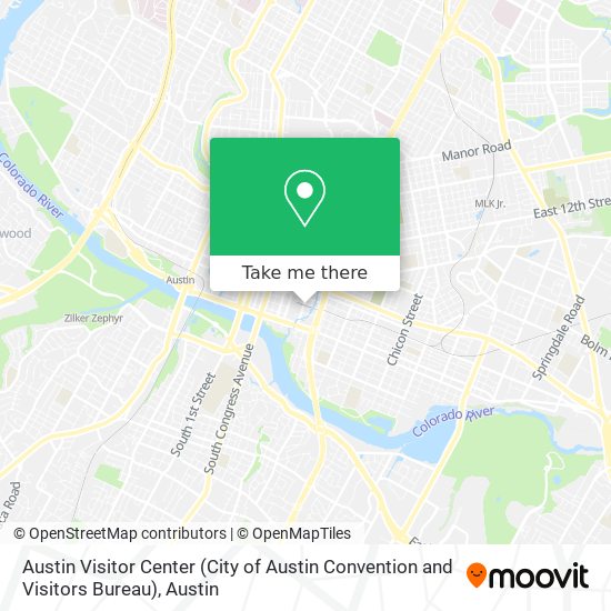 Mapa de Austin Visitor Center (City of Austin Convention and Visitors Bureau)