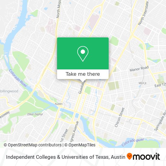 Mapa de Independent Colleges & Universities of Texas