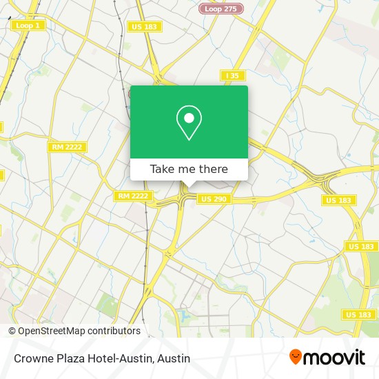 Mapa de Crowne Plaza Hotel-Austin