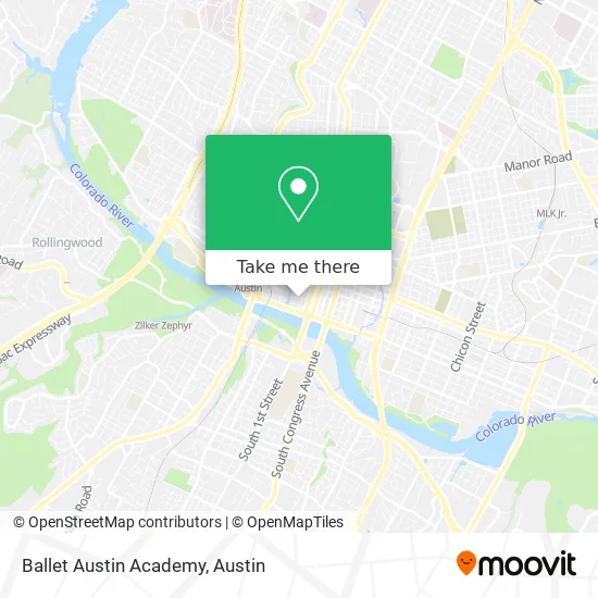 Ballet Austin Academy map