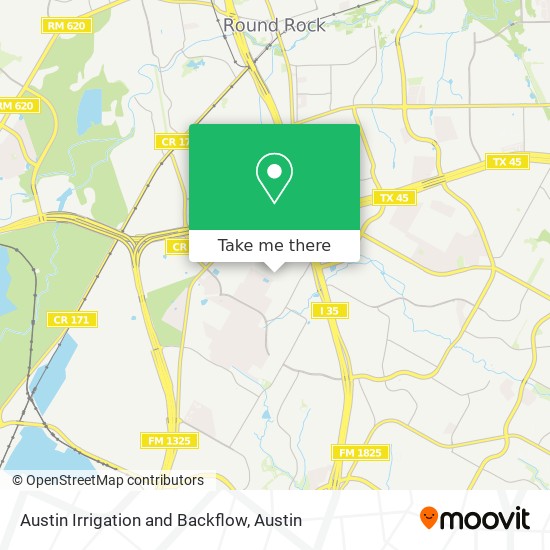 Mapa de Austin Irrigation and Backflow