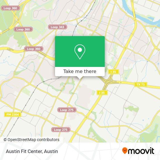 Mapa de Austin Fit Center