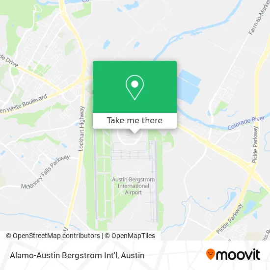 Alamo-Austin Bergstrom Int'l map