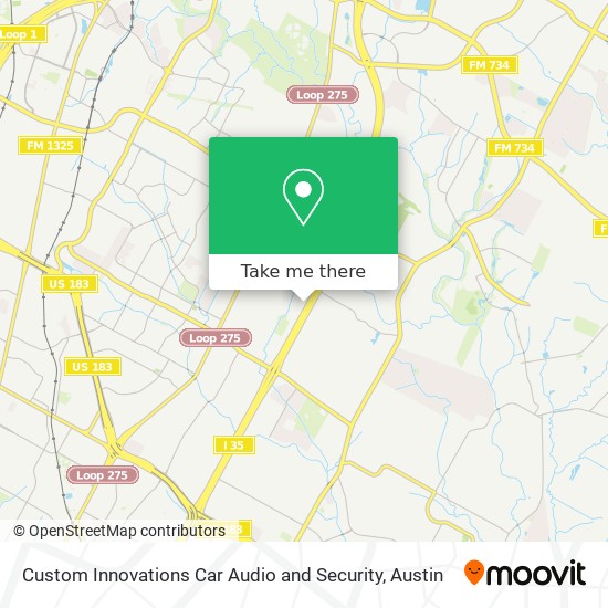 Mapa de Custom Innovations Car Audio and Security
