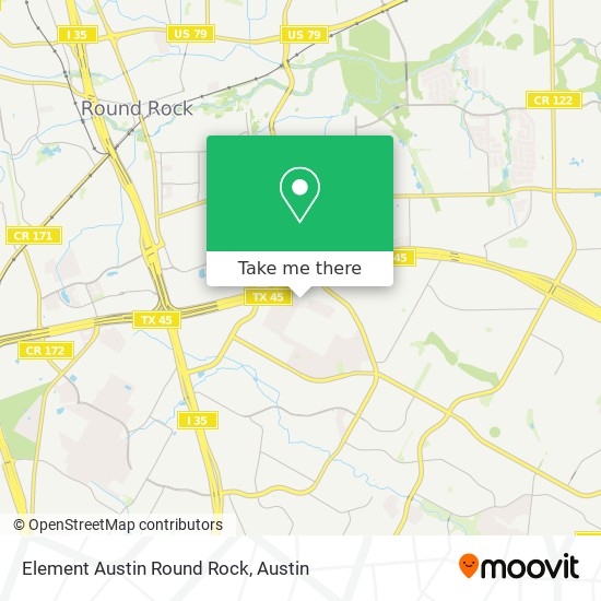 Mapa de Element Austin Round Rock