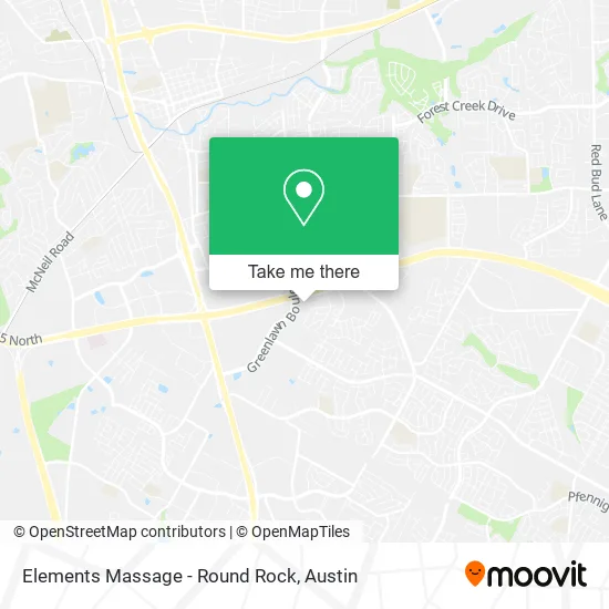 Elements Massage - Round Rock map
