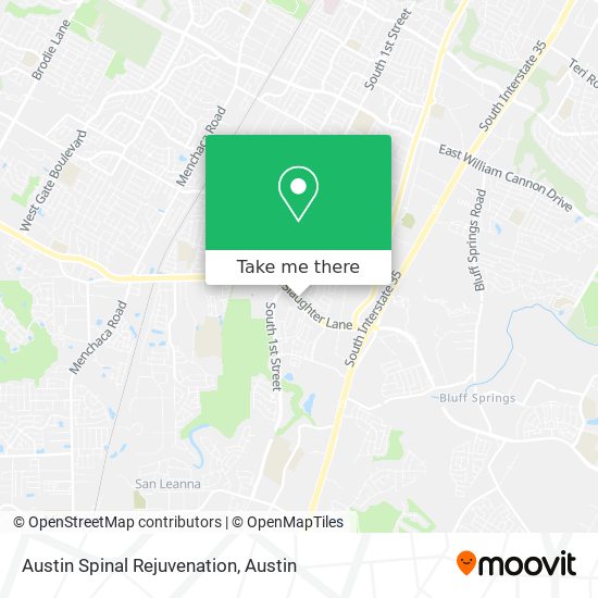 Austin Spinal Rejuvenation map