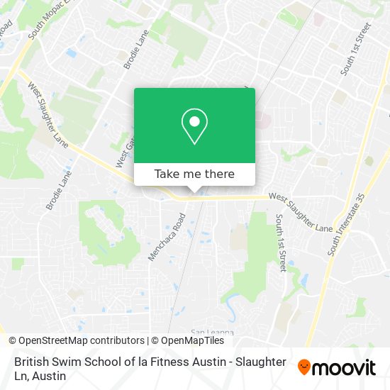 Mapa de British Swim School of la Fitness Austin - Slaughter Ln