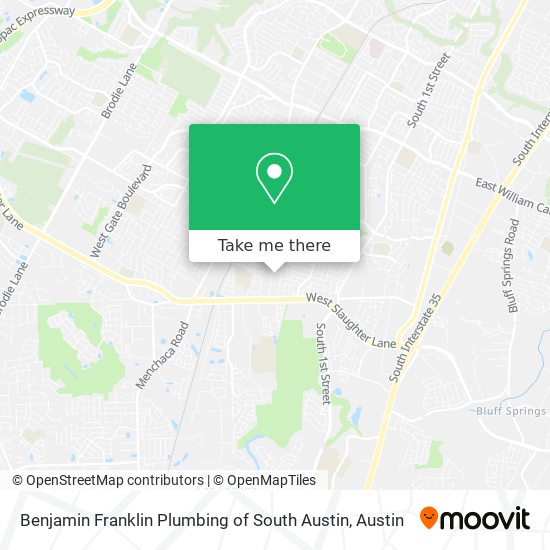 Benjamin Franklin Plumbing of South Austin map