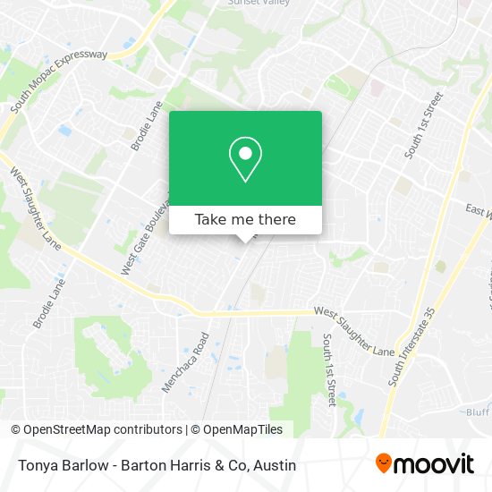 Mapa de Tonya Barlow - Barton Harris & Co