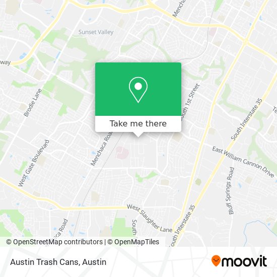 Austin Trash Cans map