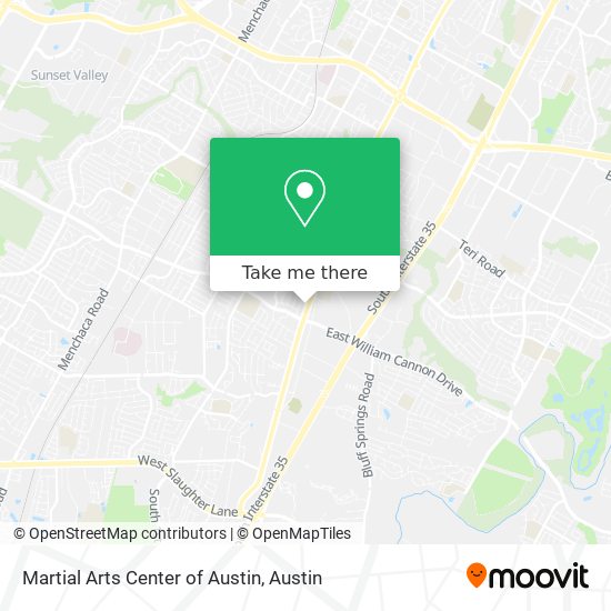 Martial Arts Center of Austin map