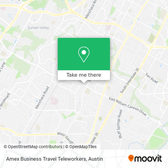Mapa de Amex Business Travel Teleworkers