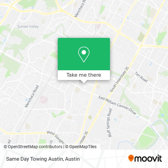 Mapa de Same Day Towing Austin