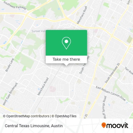 Central Texas Limousine map