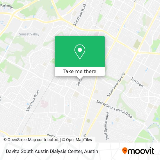 Davita South Austin Dialysis Center map