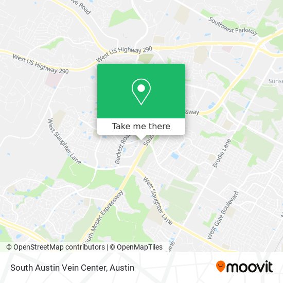 South Austin Vein Center map