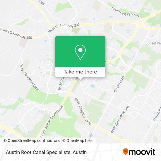 Austin Root Canal Specialists map