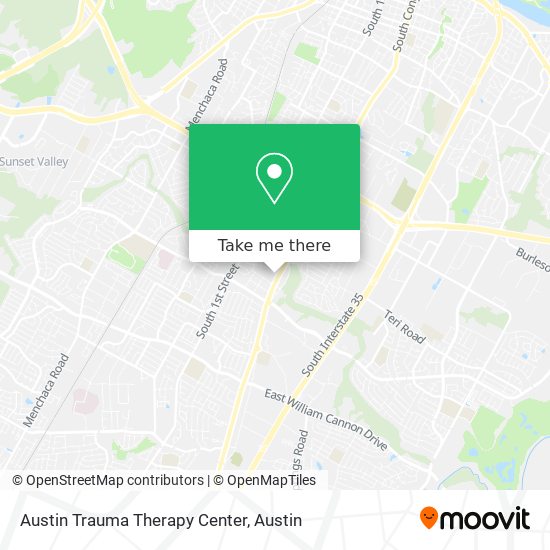 Mapa de Austin Trauma Therapy Center