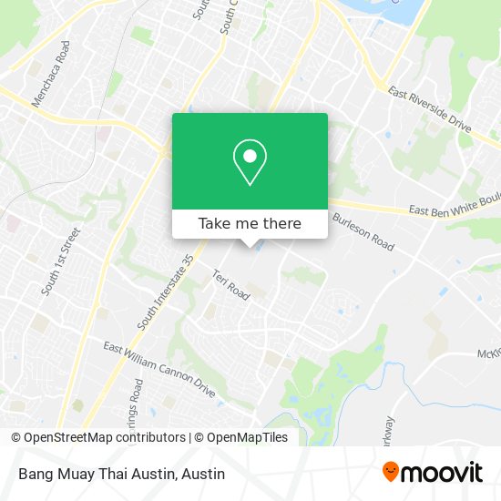 Mapa de Bang Muay Thai Austin