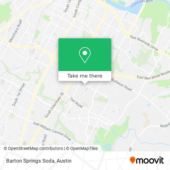 Mapa de Barton Springs Soda