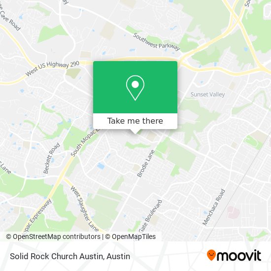 Mapa de Solid Rock Church Austin