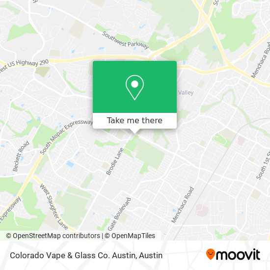 Colorado Vape & Glass Co. Austin map