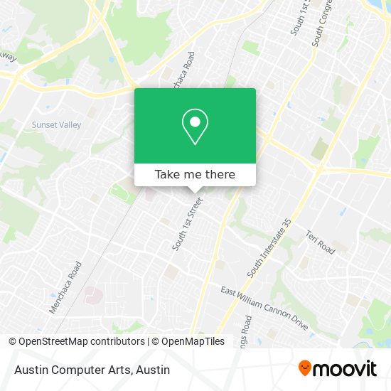 Austin Computer Arts map